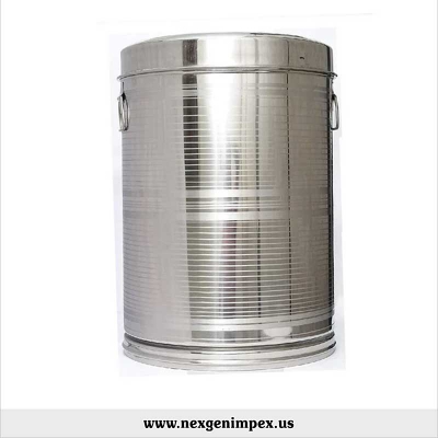 15kg Stainless Steel Atta Drum