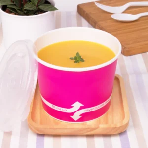 Karat 16 oz Paper Ice Cream Cup Pink