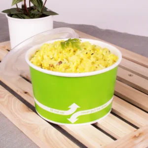 Karat 20 oz Paper Ice Cream Cup Green